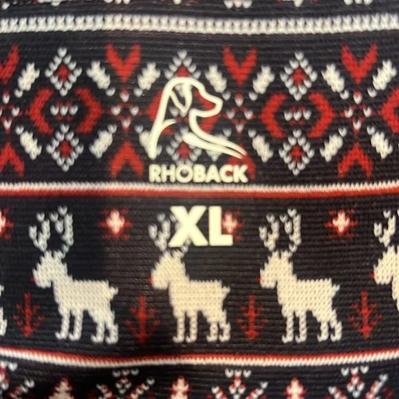 Rhoback Fairisle Print Golf Quarter Zip - Picture 4 of 5
